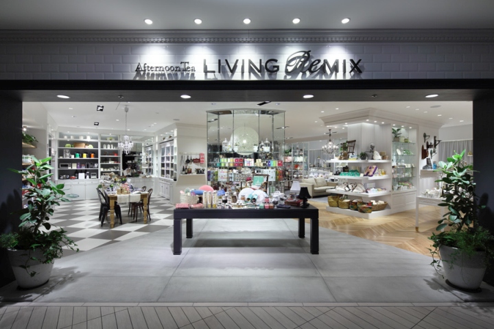 Головокружительное оформление дизайна интерьера магазина Afternoon Tea LIVING ReMIX Store в Токио