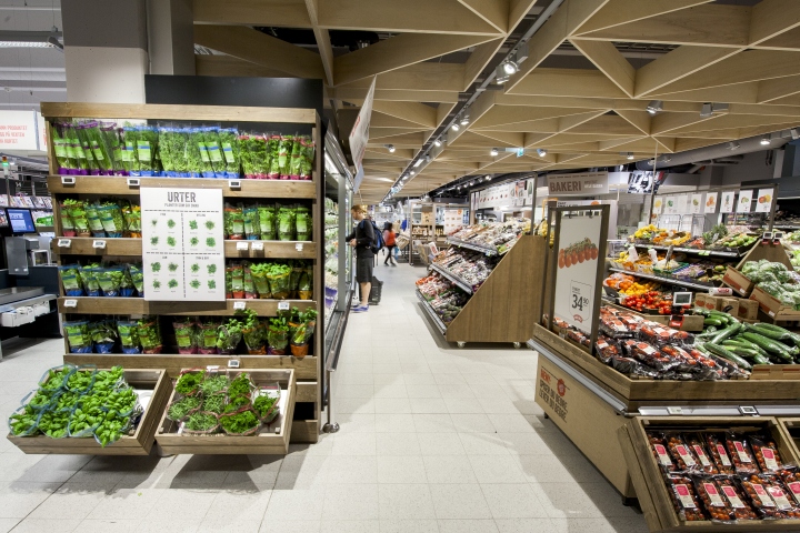 Яркий супермаркет MenY в Норвегии