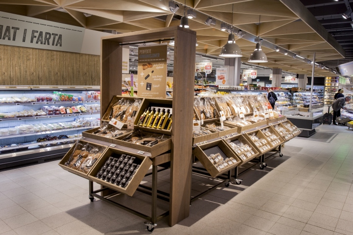 Красивый бытовой супермаркет MenY в Норвегии