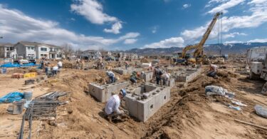 монтаж фундамента