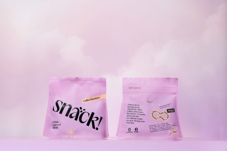 мягкая упаковка snack вид с обоих сторон