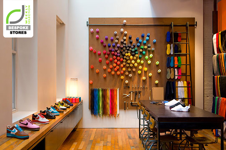 Бутики обуви: красивый дизайн интерьера  NikeiD Bespoke в Нью-Йорке