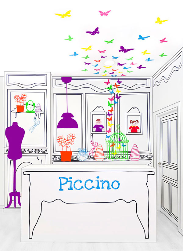 Яркий магазин детской одежды Piccino в Валенсии