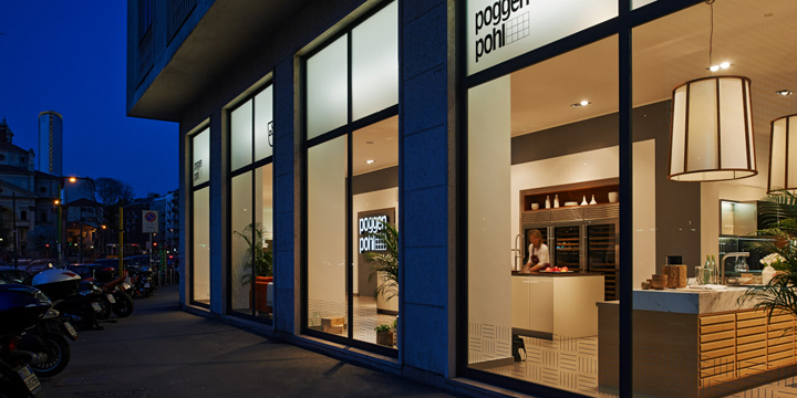 Магазин итальянских кухонь Poggenpohl Design Center в Милане