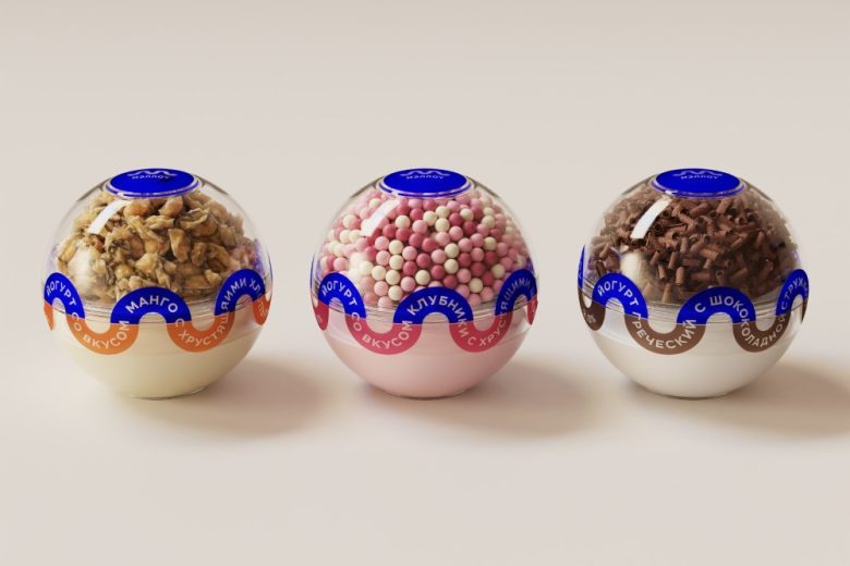 шарики с продукцией MALLOW yogurt