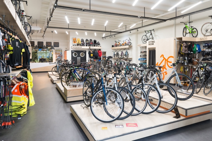 Современный магазин велосипедов London Fields Cycle