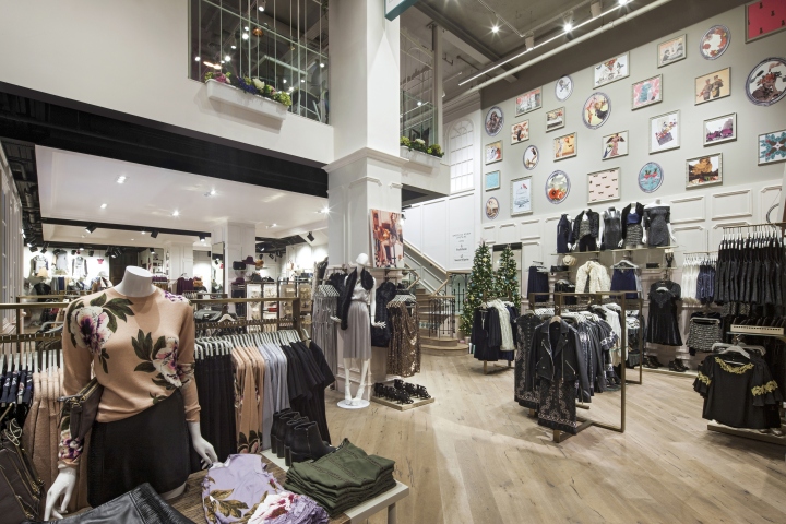 Стильный дизайн магазина одежды Oasis в Лондоне - общий вид магазина