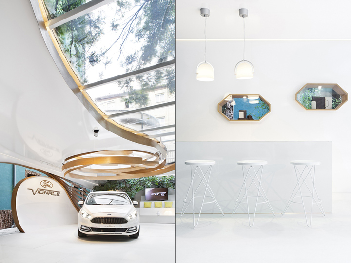 Дизайн проект шоурума: стеклянная крыша павильона для максимальной освещенности помещения