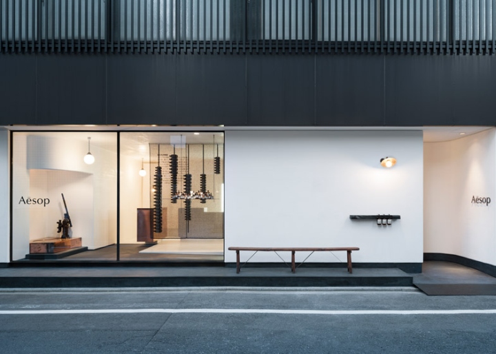 Дизайн магазина Aesop в Киото
