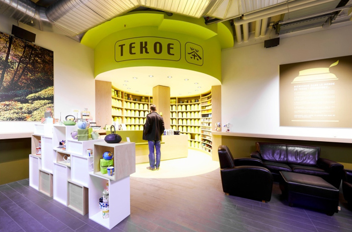 Интерьер магазина Tekoe Tee Shop в Швейцарии