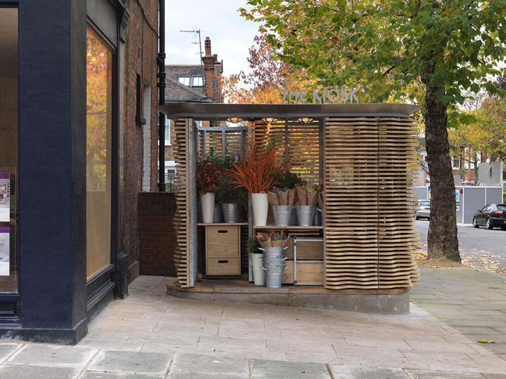 Дизайн цветочного киоска The Kiosk Flower Stall в Лондоне