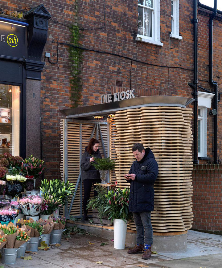 Дизайн цветочного киоска The Kiosk Flower Stall в Лондоне