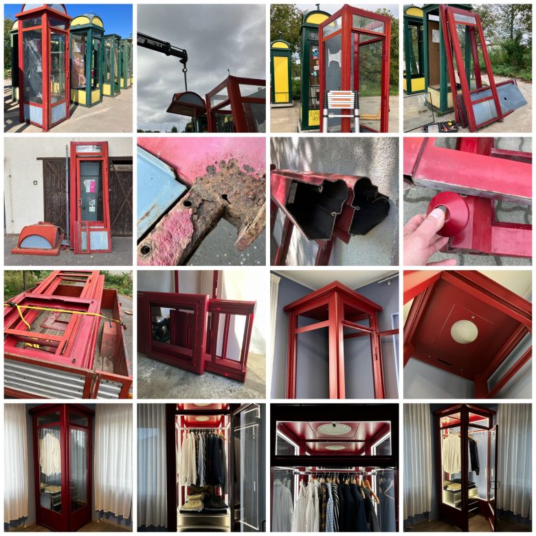 варианты сбора и постановки телефонных будок From the Street to the Room