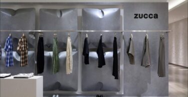 вешалки с одеждой на стене бренд Zucca