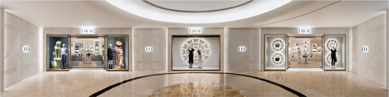 вид на магазин Dior store