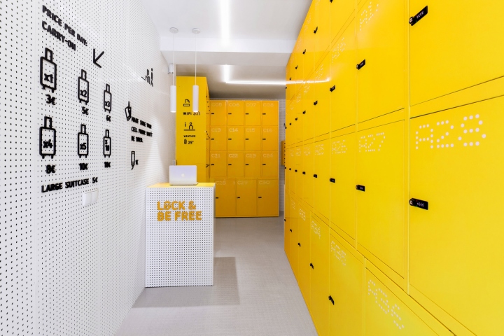 Яркий дизайн интерьера: жёлтые шкафчики