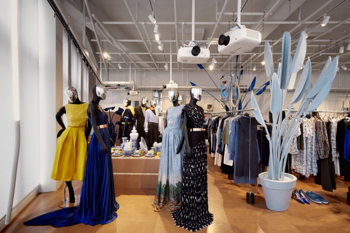 Яркий дизайн магазина X Bank в Голландии - дизайнерская одежда