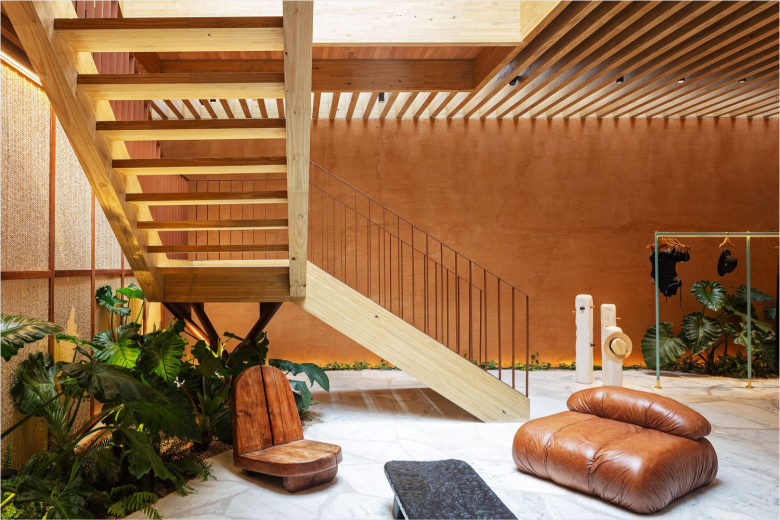 зона отдыха Cia. Marítima brand с мягким диванчиком